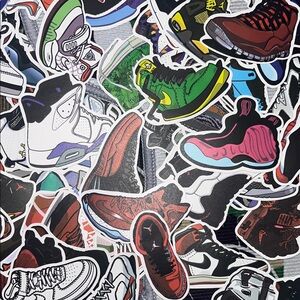 Jordan Sneaker Design Stickers - Multicolor
